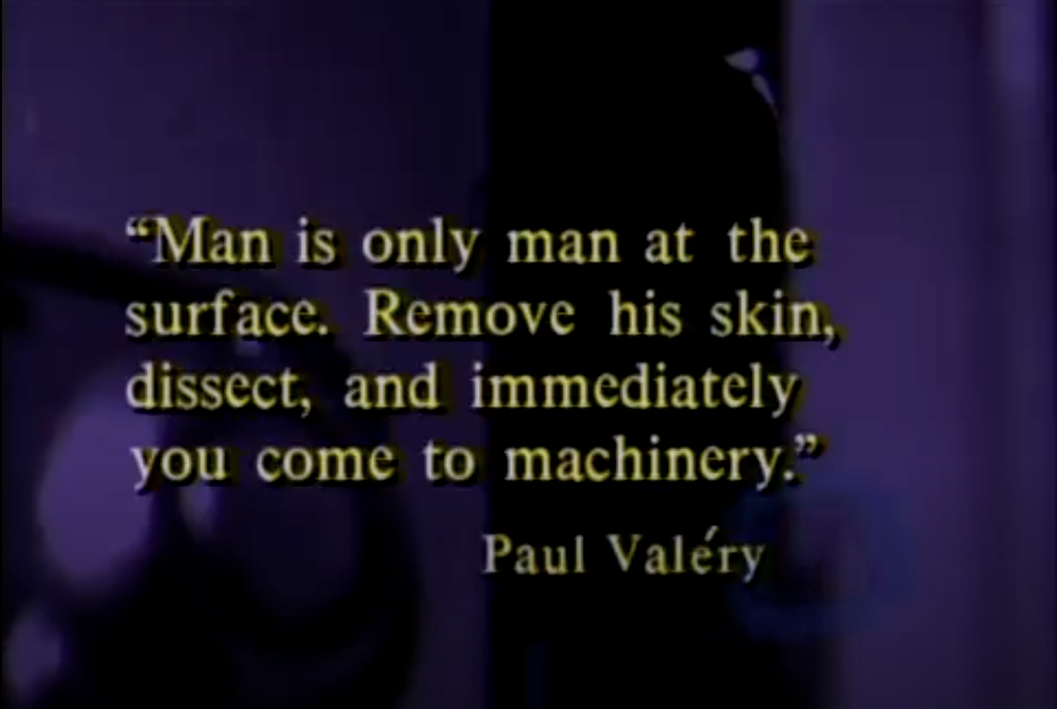 A highbrow intertitle from Playboy’s ‘Inside Out’ (1991)