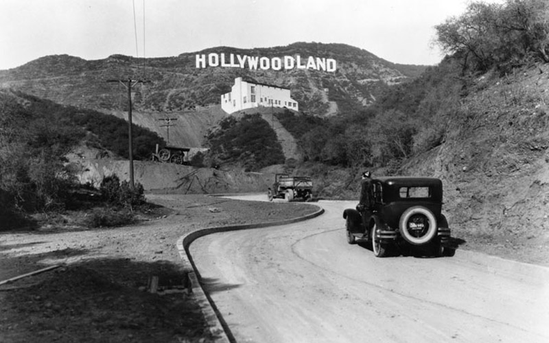 The Hollywoodland sign in the Hollywood Hills, around 1925