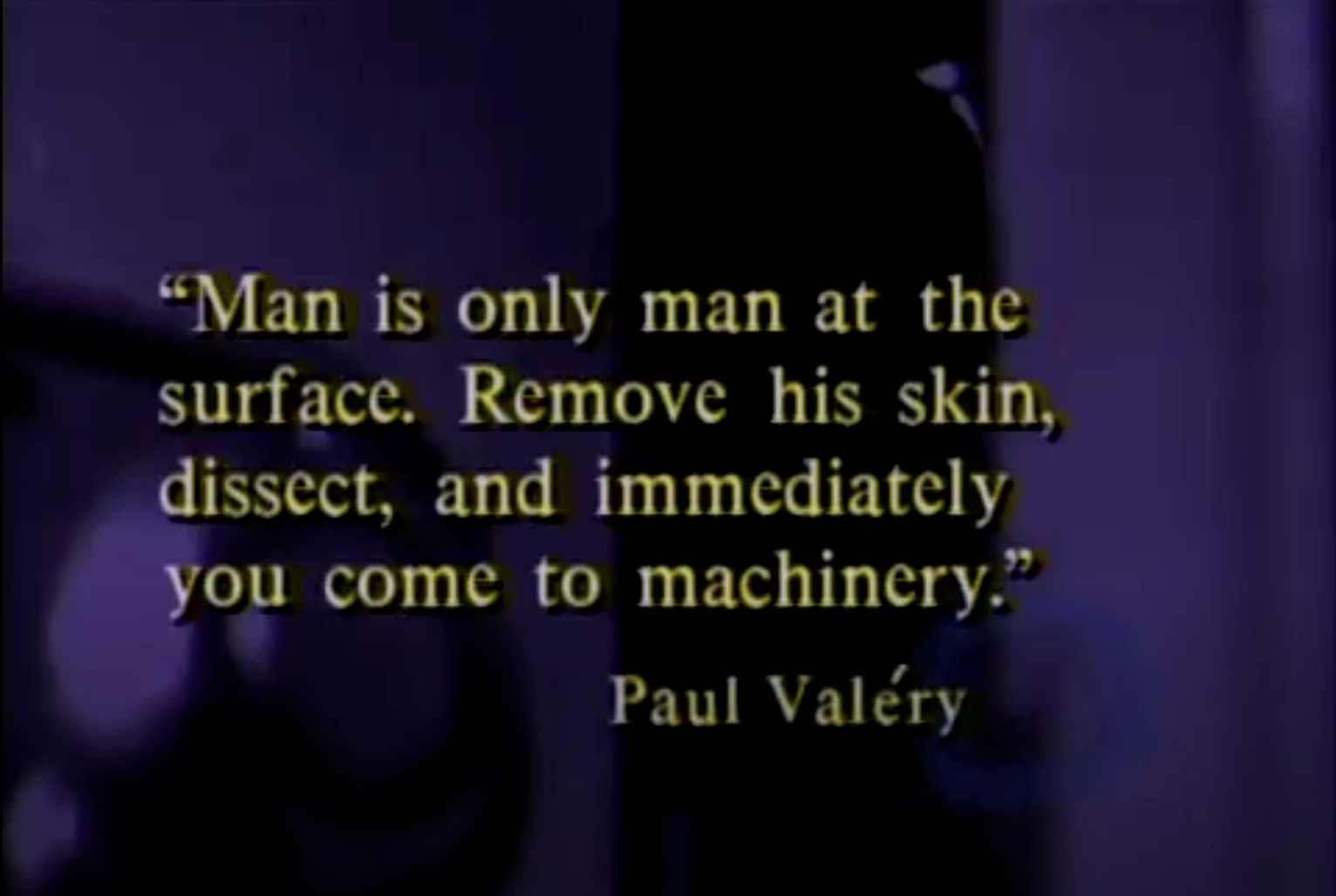 A highbrow intertitle from Playboy's 'Inside Out' (1991)